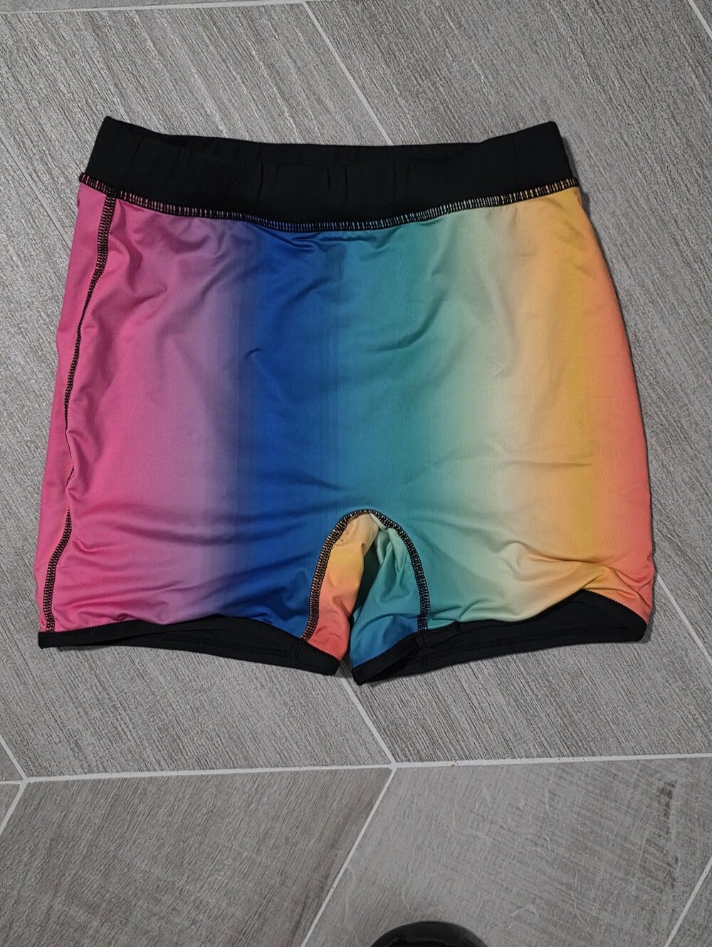 TomboyX Rainbow Reverseable Swim Shorts 4.5"